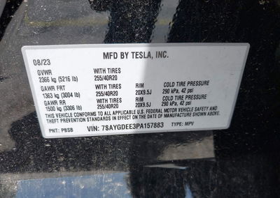 2023 Tesla Model Y Awd/long Range Dual Motor All-wheel Drive, daño Trasero izquierdo, Iaai lote 45031456, foto 9 de 19