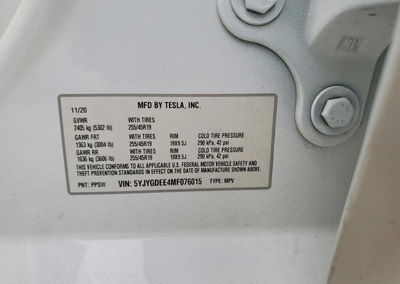 2021 Tesla Model Y, Front End damage, Copart lot 59671066, photo 12 of 14