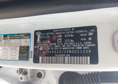 2021 Kia K5 Lx, daño Frontal, Iaai lote 45801706, foto 9 de 19