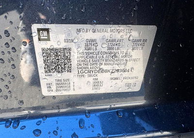 2019 Chevrolet Silverado K1500 Lt, Minor Dents/Scratches damage, Copart lot 73980426, photo 12 of 12