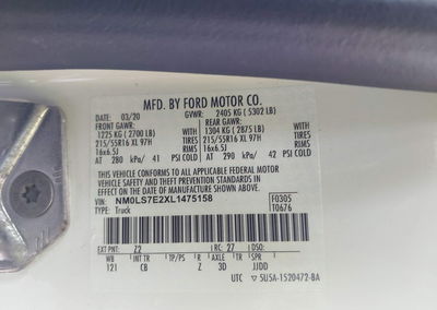 2020 Ford Transit Connect Xl, Transmission Damage damage, Iaai lot 46369422, photo 9 of 19