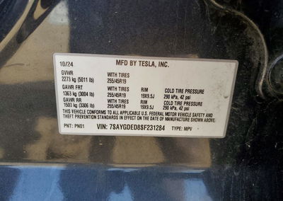 2025 Tesla Model Y, пошкодження: Задня частина, Copart лот 50512326, фото 13 з 13
