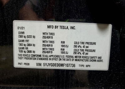 2021 Tesla Model Y, uszkodzenie: Bok, Copart lot 71385836, zdjęcie 13 z 15