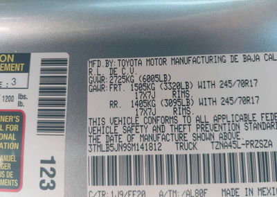 2025 Toyota Tacoma Sr5, daño Frontal derecho, Iaai lote 46284762, foto 9 de 15