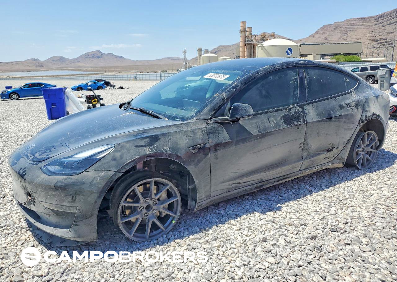 2023 Tesla Model 3, daño Bajos, Copart lote 58072976