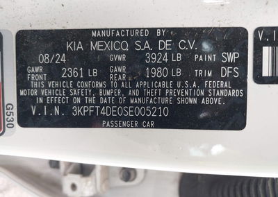 2025 Kia K4 Lx, daño Techo, Iaai lote 45827105, foto 9 de 16
