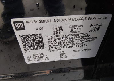 2024 Chevrolet Equinox Awd Lt, uszkodzenie: Prawy tył, Iaai lot 46239616, zdjęcie 9 z 16