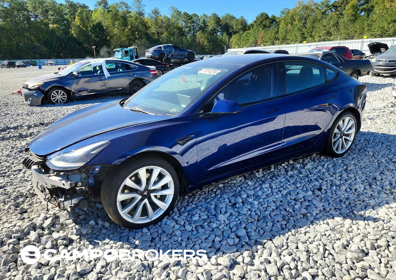 2023 Tesla Model 3, daño Frontal, Copart lote 71314216