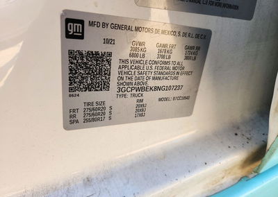 2022 Chevrolet Silverado Ltd C1500 Custom, uszkodzenie: Drobne wgniecenia/zarysowania, Copart lot 72114536, zdjęcie 12 z 12