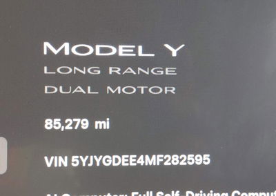 2021 Tesla Model Y Long Range, Rear damage, Iaai lot 46148711, photo 7 of 16