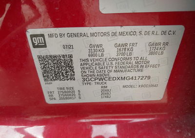 2021 Chevrolet Silverado 1500 2wd  Short Bed Lt, uszkodzenie: Przód, Iaai lot 46245607, zdjęcie 9 z 17