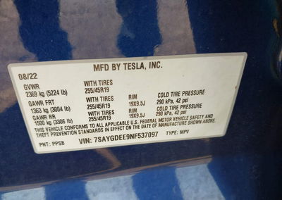 2022 Tesla Model Y Long Range Dual Motor All-wheel Drive, uszkodzenie: Zalanie, Iaai lot 45932944, zdjęcie 9 z 13