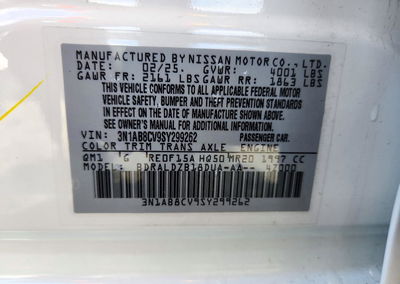 2025 Nissan Sentra Sv, uszkodzenie: Przód, Copart lot 73160906, zdjęcie 12 z 12