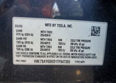 2026 Tesla Model Y, uszkodzenie: Tył, Copart lot 70469926, zdjęcie 13 z 15