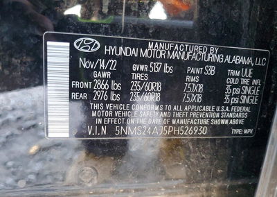 2023 Hyundai Santa Fe Sel, Front End damage, Copart lot 72338036, photo 13 of 15