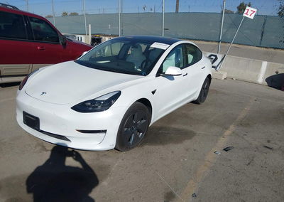 2023 Tesla Model 3 Rear-wheel Drive, Rear damage, Iaai lot 46329488, photo 2 of 18