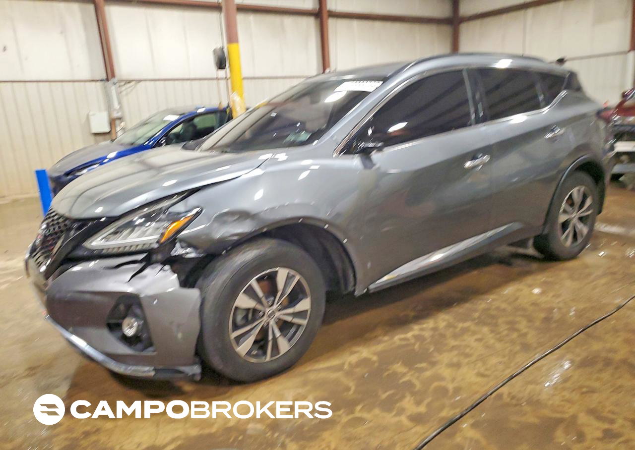 2019 Nissan Murano Sv, Front End damage, Copart lot 58888766