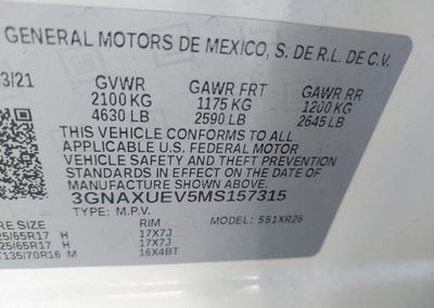 2021 Chevrolet Equinox Awd Lt, daño Frontal derecho, Iaai lote 45831991, foto 9 de 16