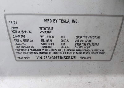 2022 Tesla Model Y Long Range Dual Motor All-wheel Drive, uszkodzenie: Lewy przód, Iaai lot 45999368, zdjęcie 9 z 15