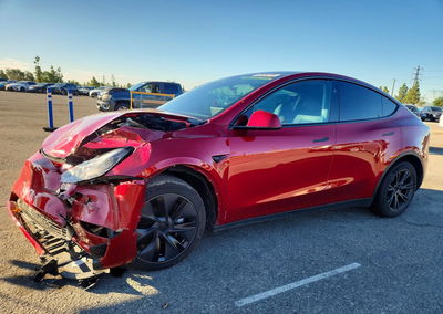 2025 Tesla Model Y, Front End damage, Copart lot 67924726