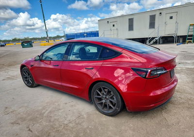 2023 Tesla Model 3, daño Trasero, Copart lote 73282116, foto 2 de 12