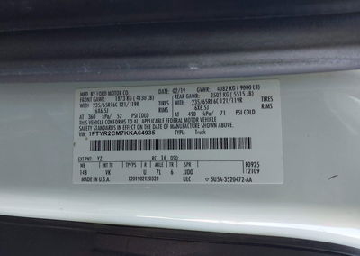 2019 Ford Transit-250, uszkodzenie: Przód, Iaai lot 46296519, zdjęcie 9 z 16