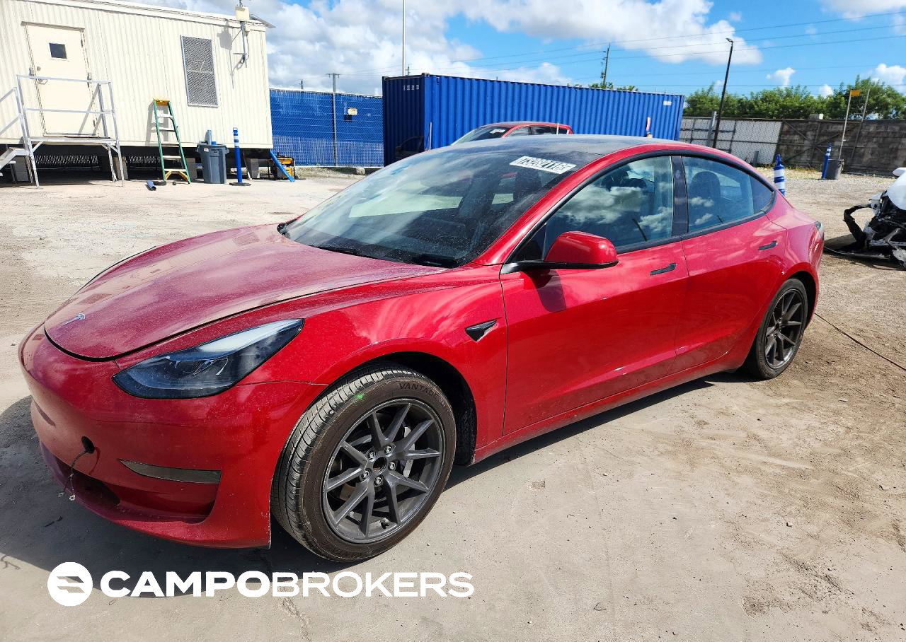 2023 Tesla Model 3, daño Trasero, Copart lote 73282116