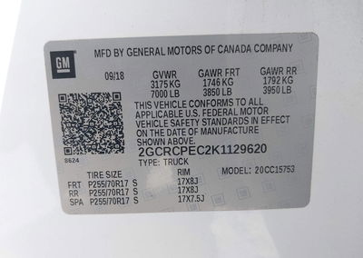 2019 Chevrolet Silverado 1500 Ld Lt, пошкодження: Правий бік, Iaai лот 46155598, фото 9 з 16