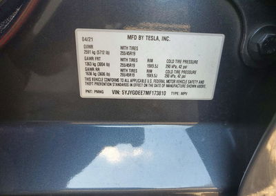 2021 Tesla Model Y, пошкодження: Передня частина, Copart лот 72239996, фото 12 з 12