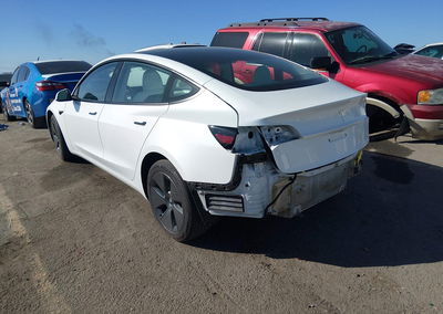 2023 Tesla Model 3 Rear-wheel Drive, Rear damage, Iaai lot 46329488, photo 3 of 18