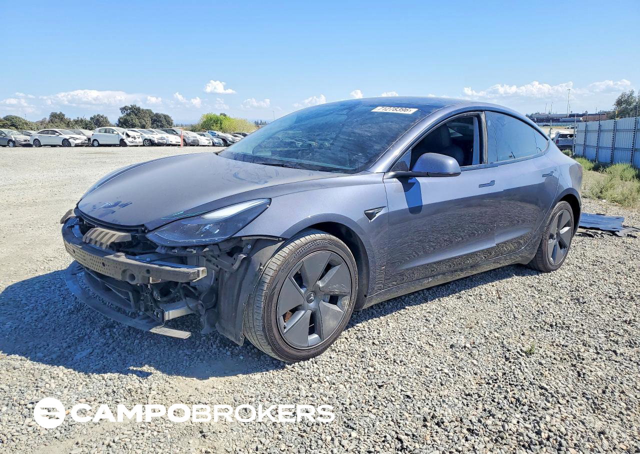 2023 Tesla Model 3, пошкодження: Передня частина, Copart лот 71278396