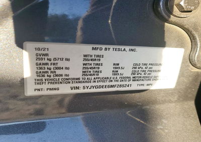 2021 Tesla Model Y, Rear End damage, Copart lot 73596706, photo 13 of 13