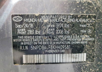 2019 Hyundai Elantra Sel, uszkodzenie: Przód, Copart lot 71354366, zdjęcie 12 z 14