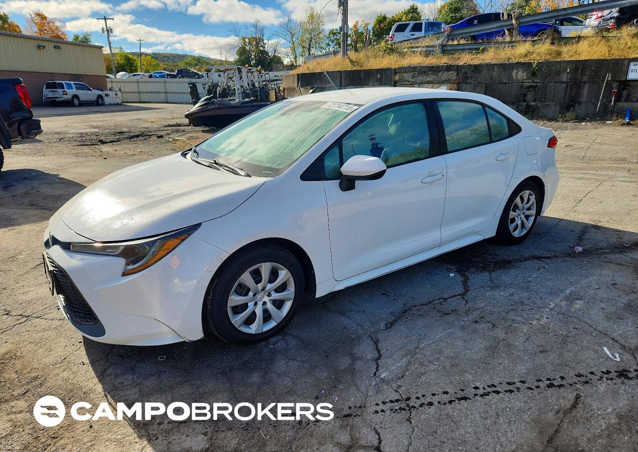 2020 Toyota Corolla Le, daño Inundación, Copart lote 72714716
