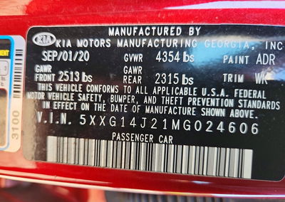 2021 Kia K5 Lxs, uszkodzenie: Przód, Copart lot 73421916, zdjęcie 12 z 14