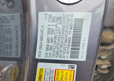 2019 Honda Accord Exl, daño Trasero, Copart lote 70122376, foto 12 de 14