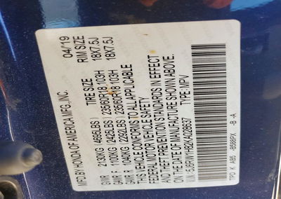 2019 Honda Cr-v Exl, uszkodzenie: Przód, Copart lot 73364116, zdjęcie 13 z 13