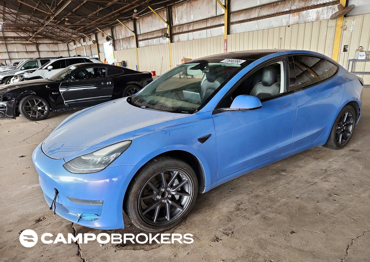 2019 Tesla Model 3, Front End damage, Copart lot 72690386
