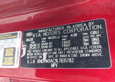 2020 Kia Sportage Lx, daño Theft, Iaai lote 46107825, foto 9 de 15