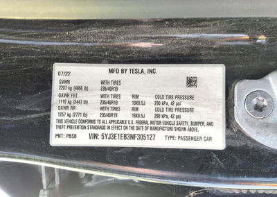 2022 Tesla Model 3, uszkodzenie: Drobne wgniecenia/zarysowania, Copart lot 73608486, zdjęcie 12 z 14