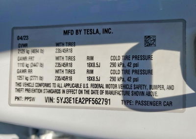 2023 Tesla Model 3, daño Lateral, Copart lote 60559756, foto 12 de 14