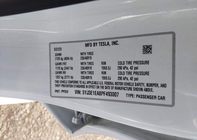 2023 Tesla Model 3 Rear-wheel Drive, uszkodzenie: Lewy tył, Iaai lot 46177945, zdjęcie 9 z 21