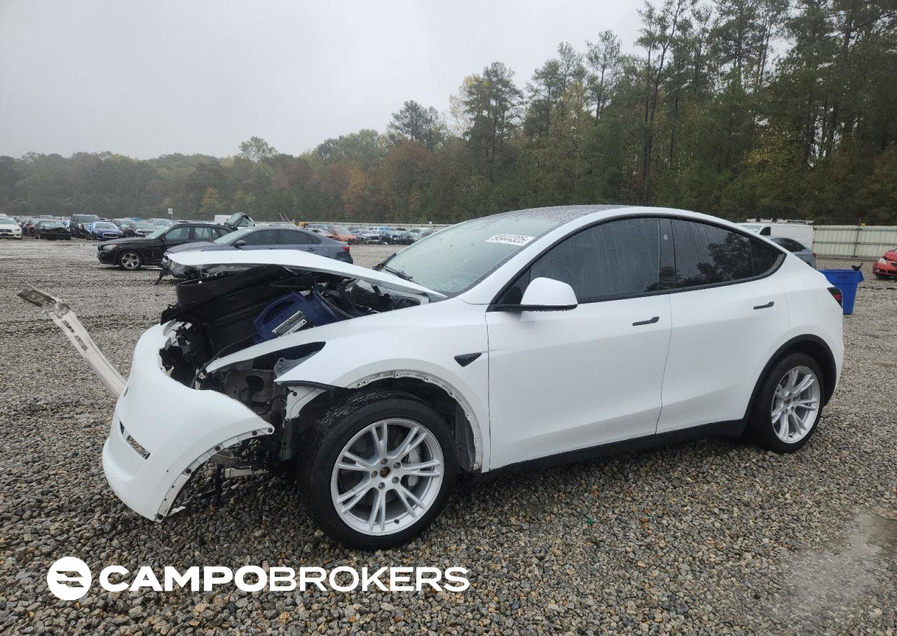 2023 Tesla Model Y, Front End damage, Copart lot 90444325