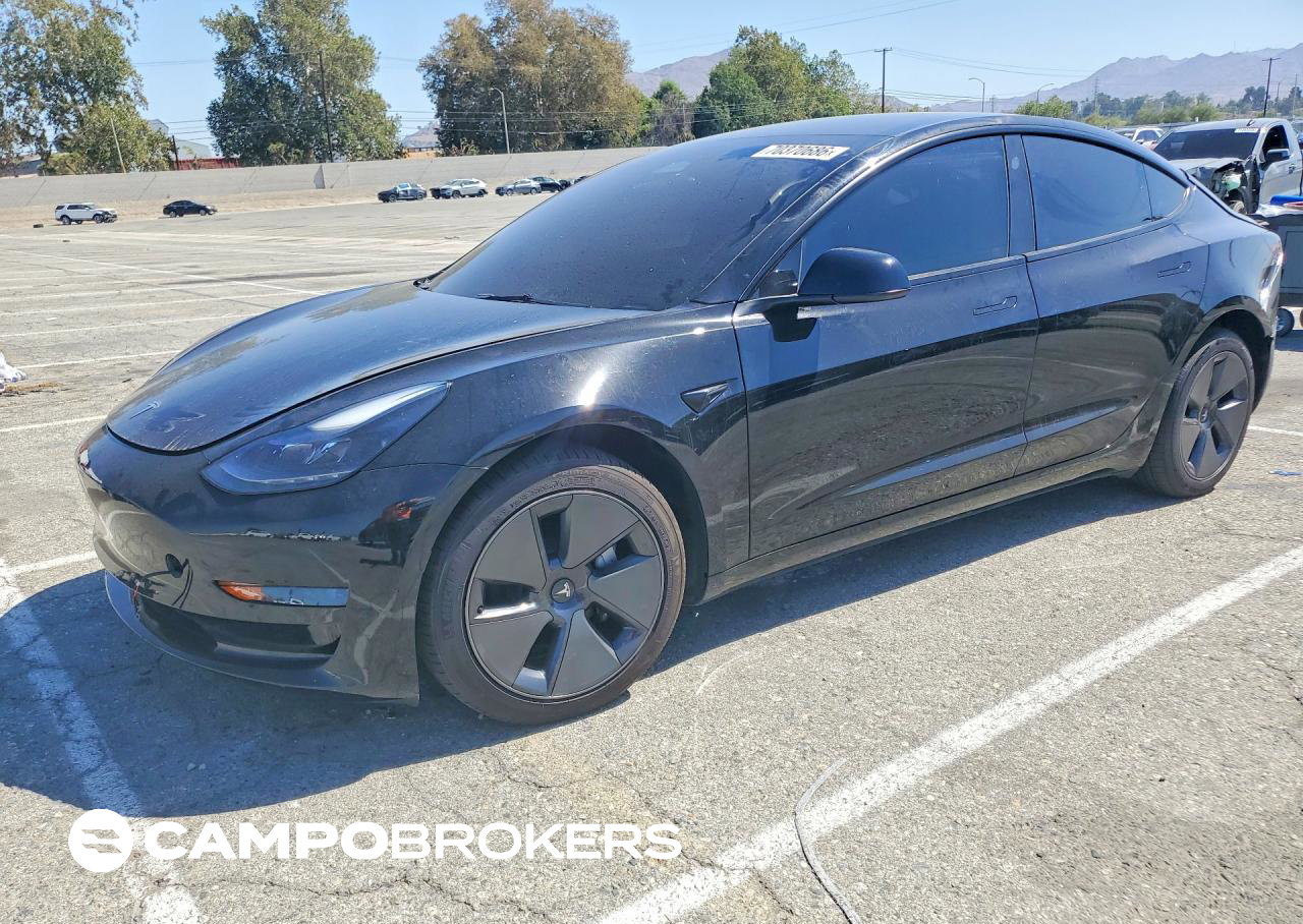 2023 Tesla Model 3, daño Trasero, Copart lote 70370686