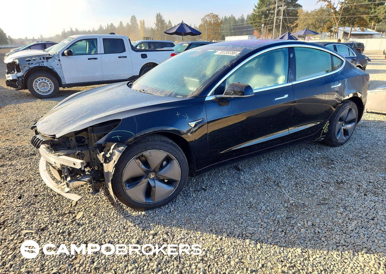 2019 Tesla Model 3, daño Frontal, Copart lote 73728786