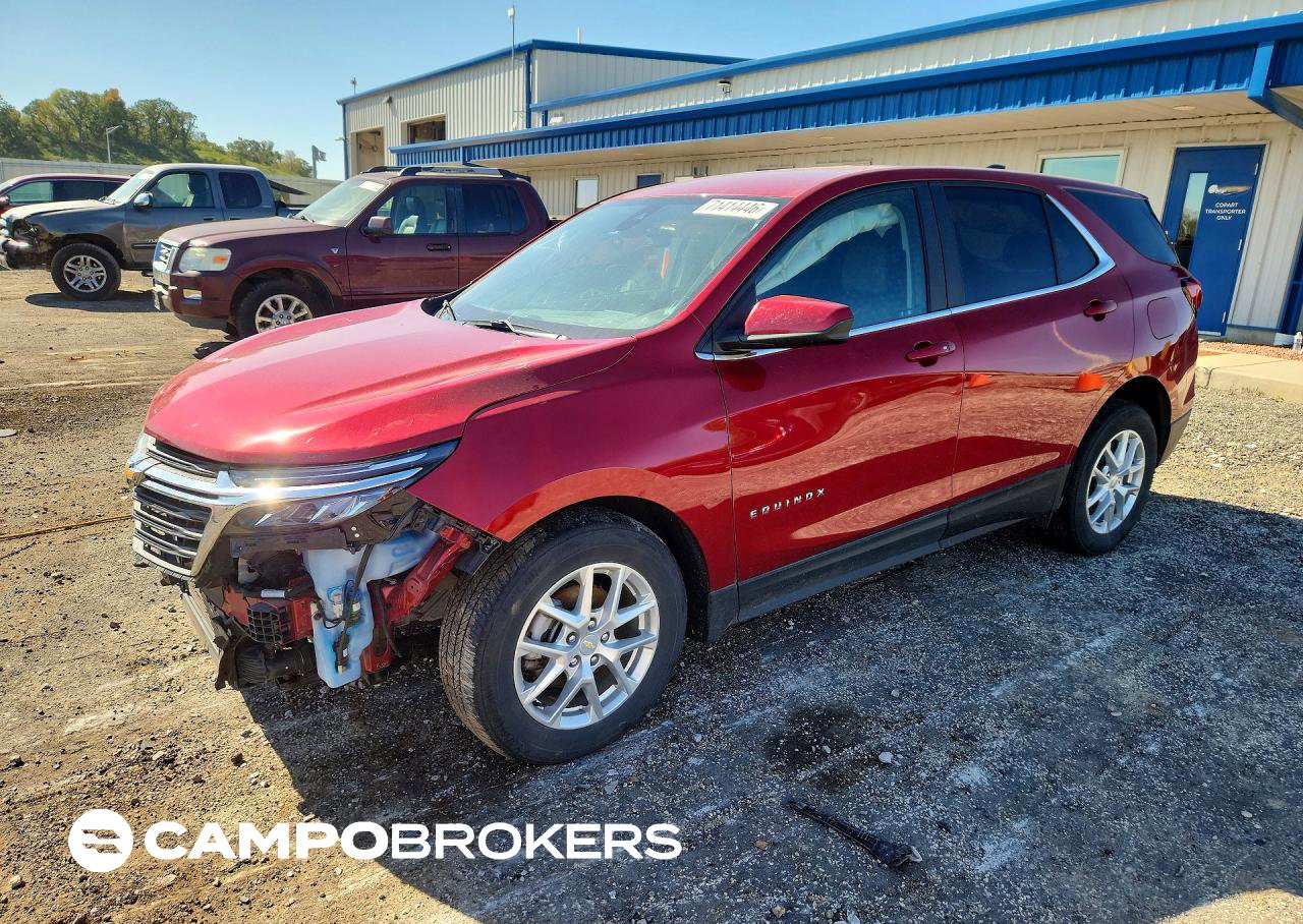 2022 Chevrolet Equinox Lt, Front End damage, Copart lot 71414446