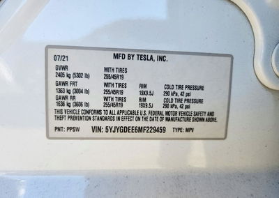 2021 Tesla Model Y, Front End damage, Copart lot 73363726, photo 13 of 13