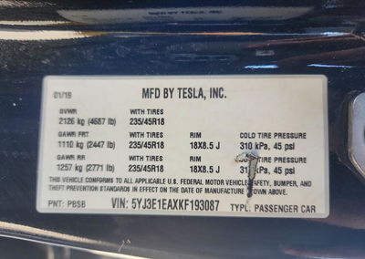 2019 Tesla Model 3, uszkodzenie: Przód, Copart lot 68682466, zdjęcie 12 z 14