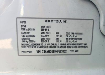 2022 Tesla Model Y, uszkodzenie: Tył, Copart lot 73553746, zdjęcie 13 z 13