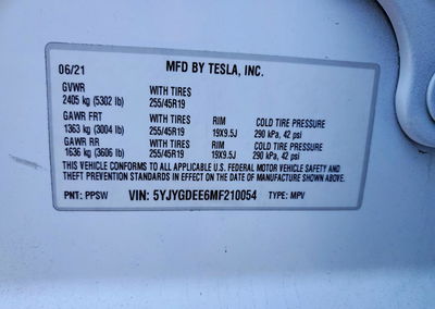 2021 Tesla Model Y, daño Trasero, Copart lote 70162206, foto 12 de 14